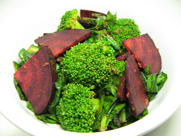 Wilted Dandelion and Broccoli Salad